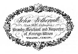 Label of John Fothergill by Mussett